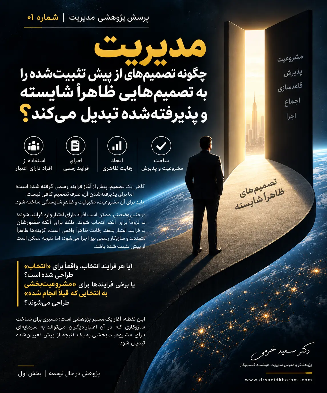 پرسش پژوهشی مدیریت شماره ۰۱
